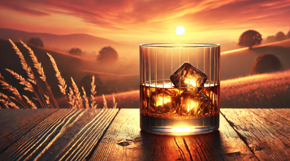 Een Tumbler met whisky erin